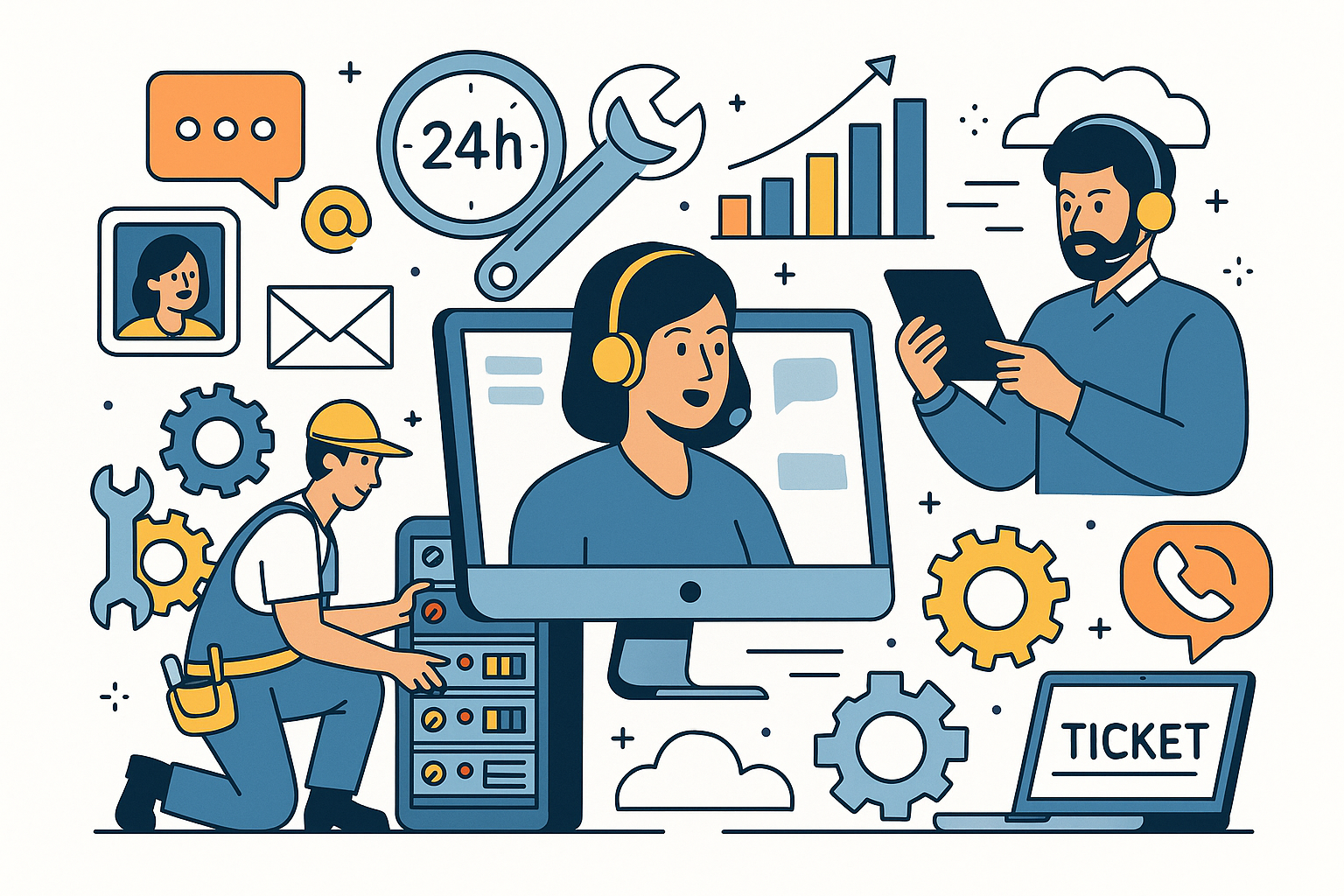 Service Industry Illustration